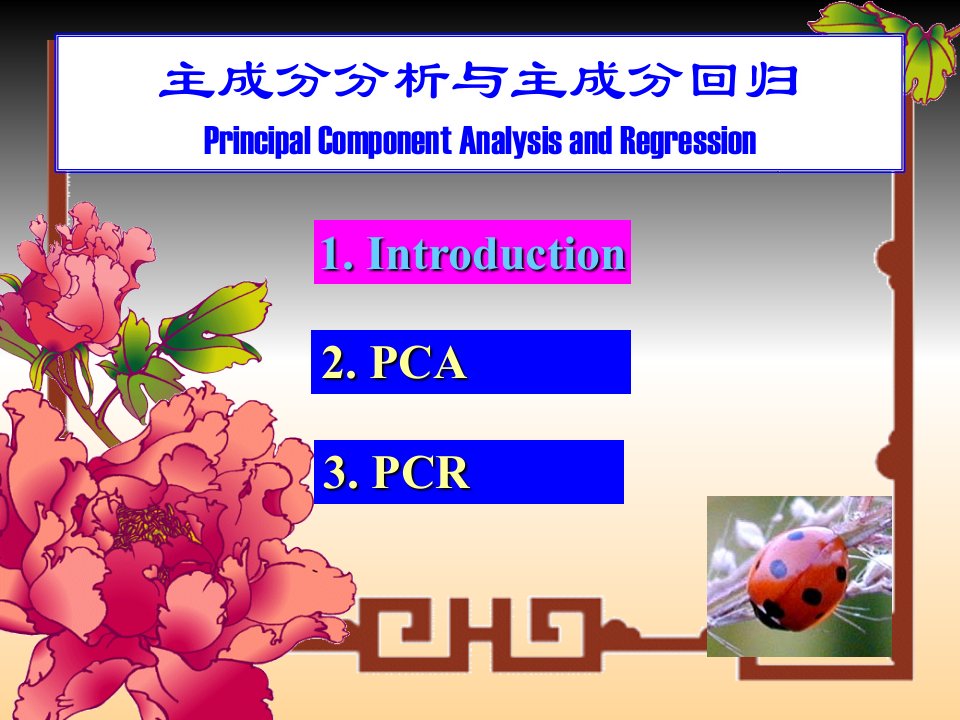 主成分分析与主成分回归