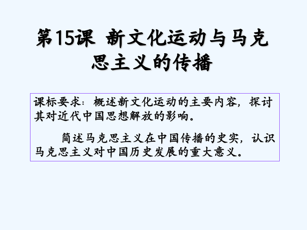 高二历史人教必修三同步教课件