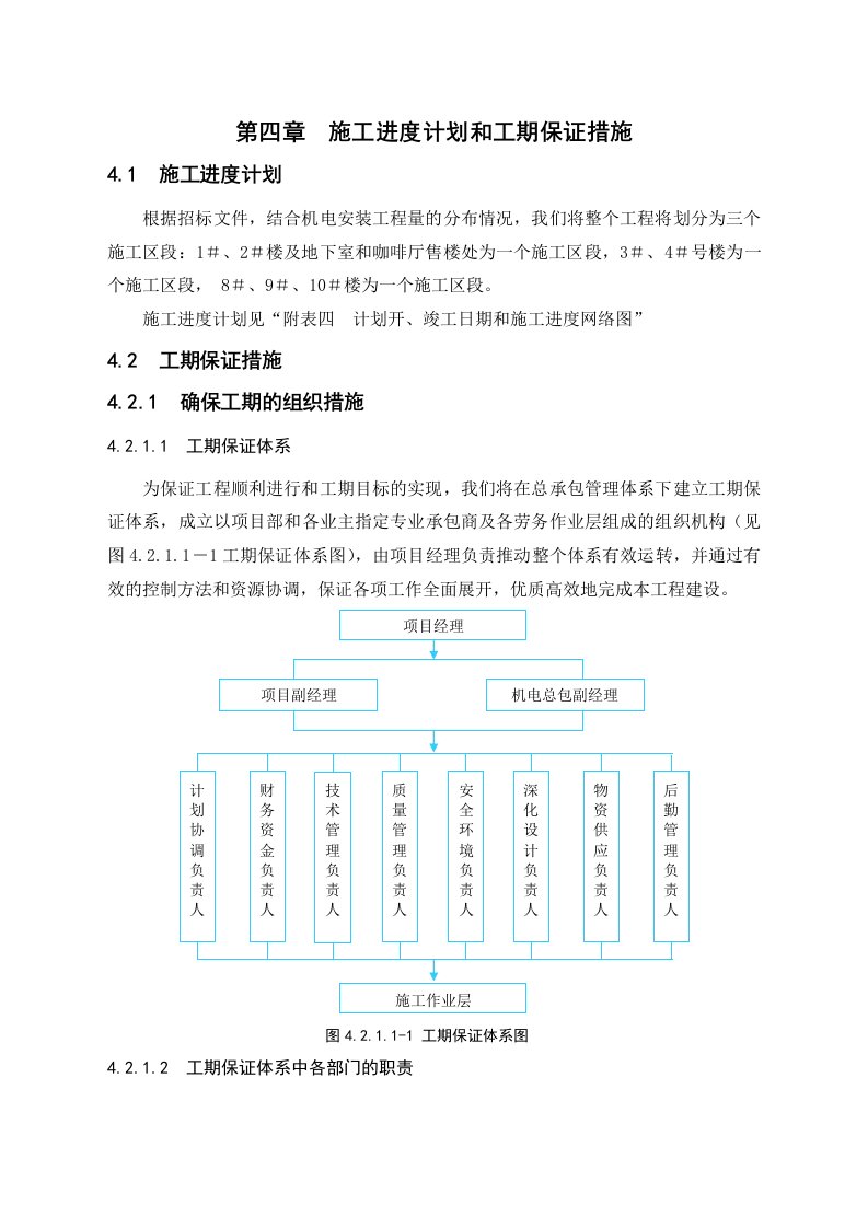 施工进度计划和工期保证措施