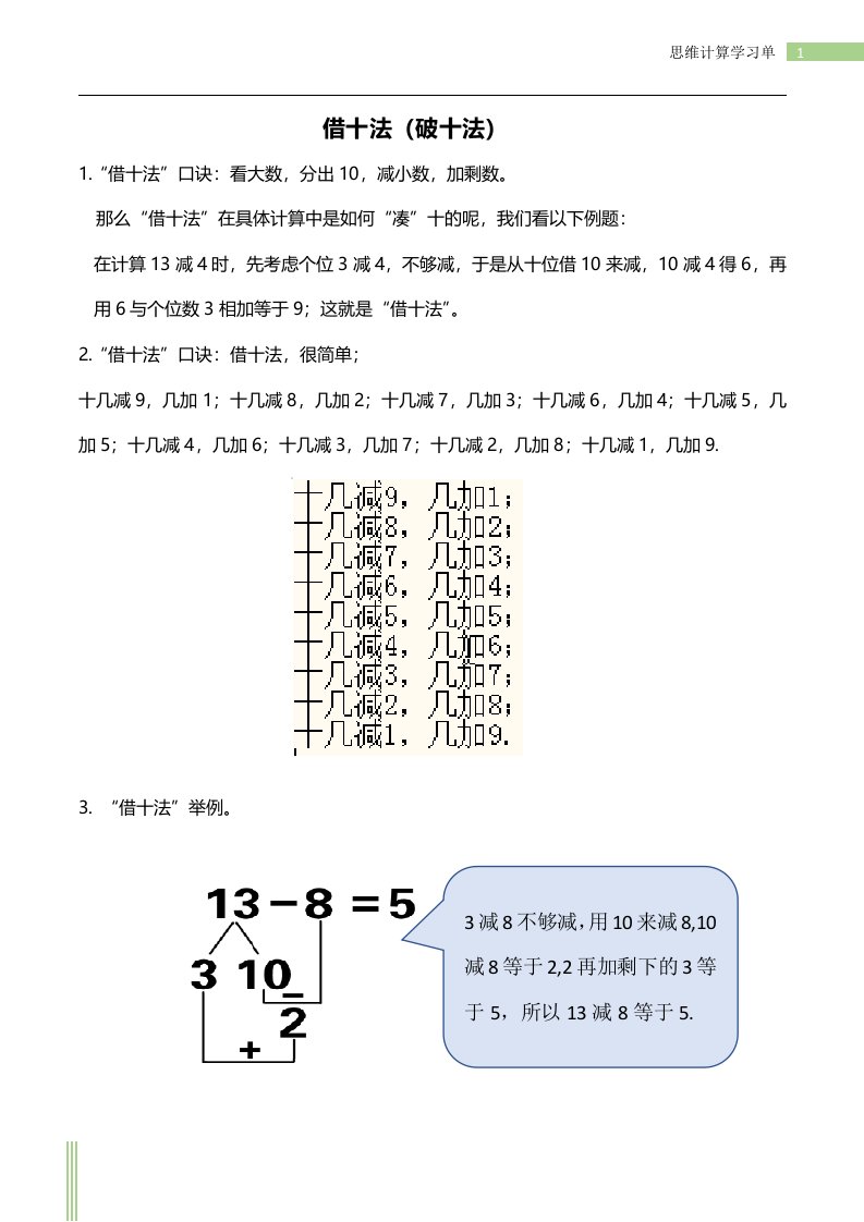 借十法(破十法)