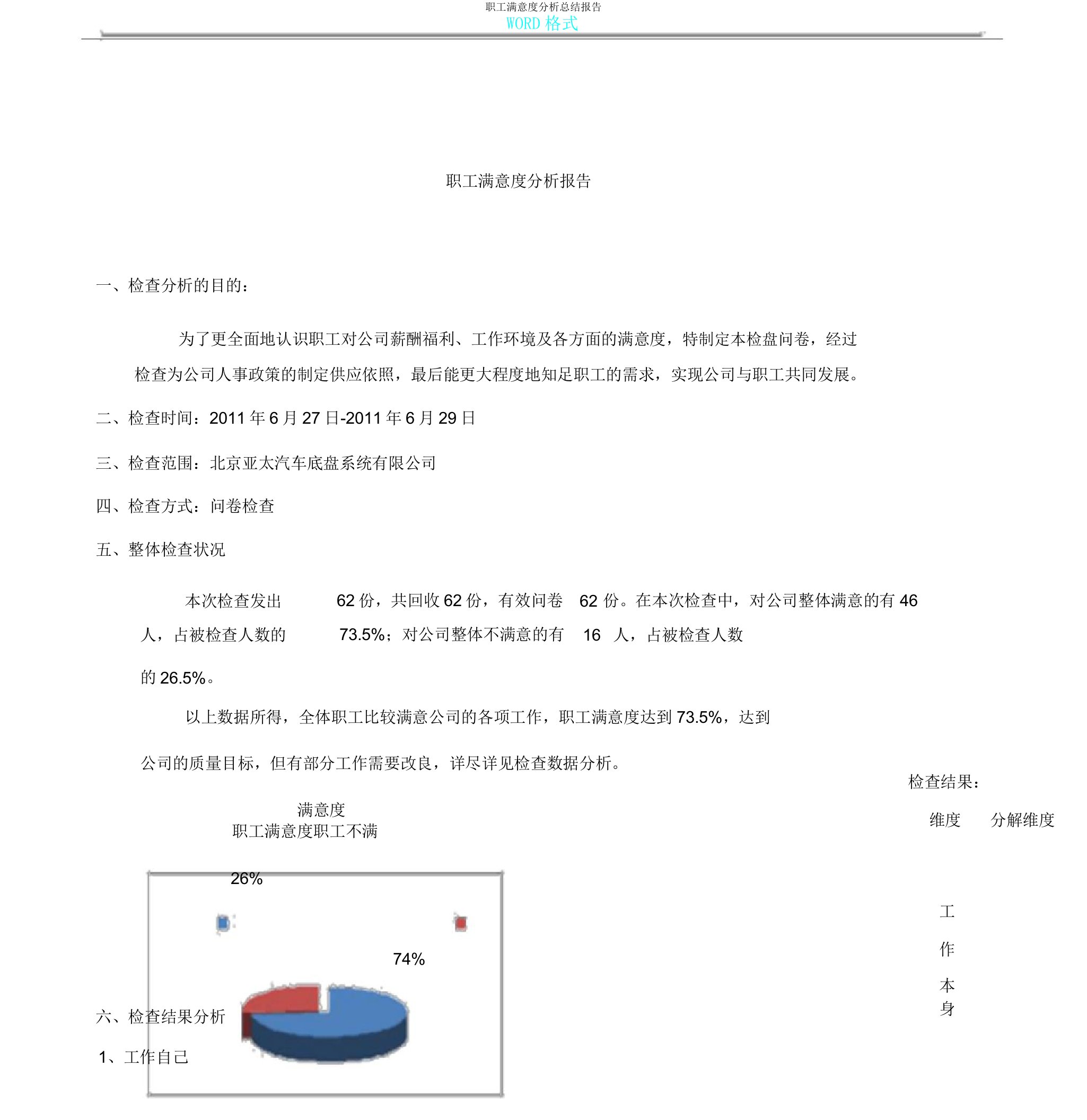 员工满意度解析总结报告