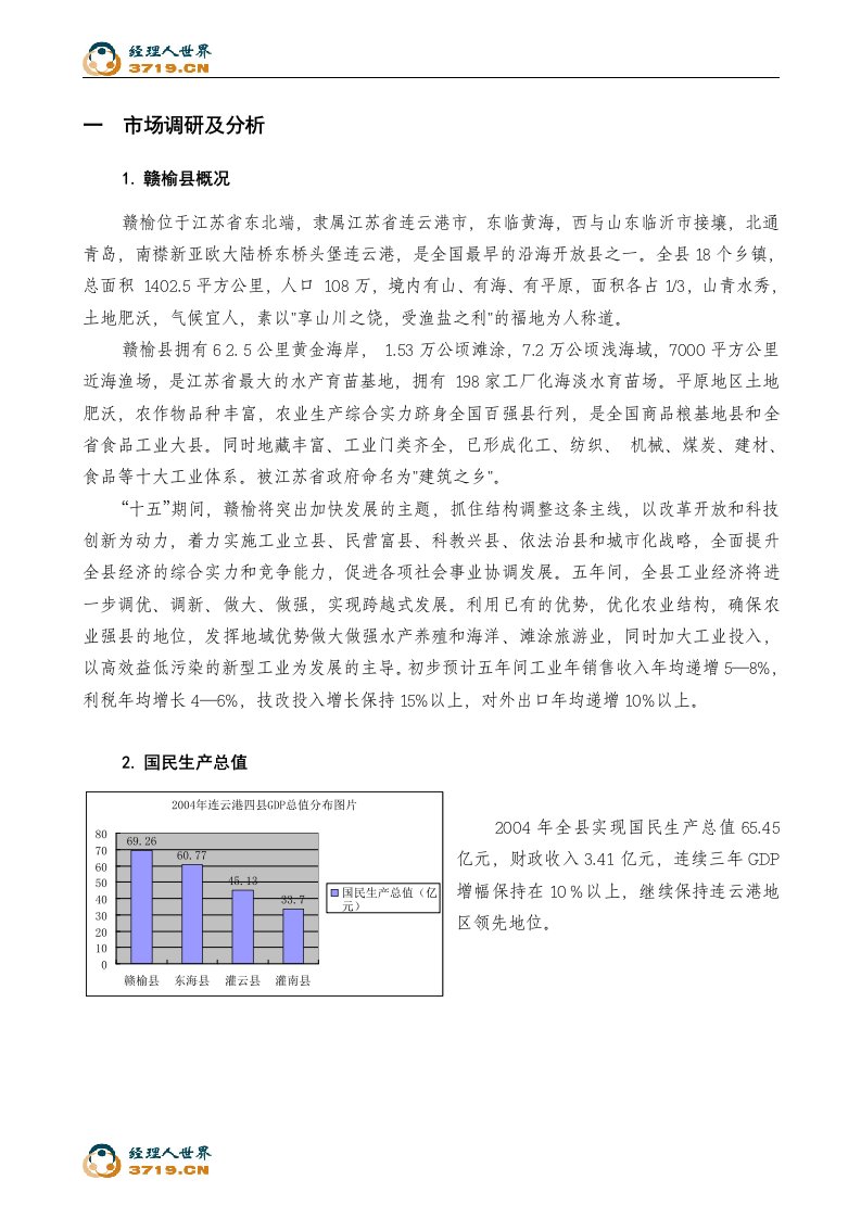 连云港市房地产-赣榆商业街项目经营可行性分析报告(doc16)-商业地产