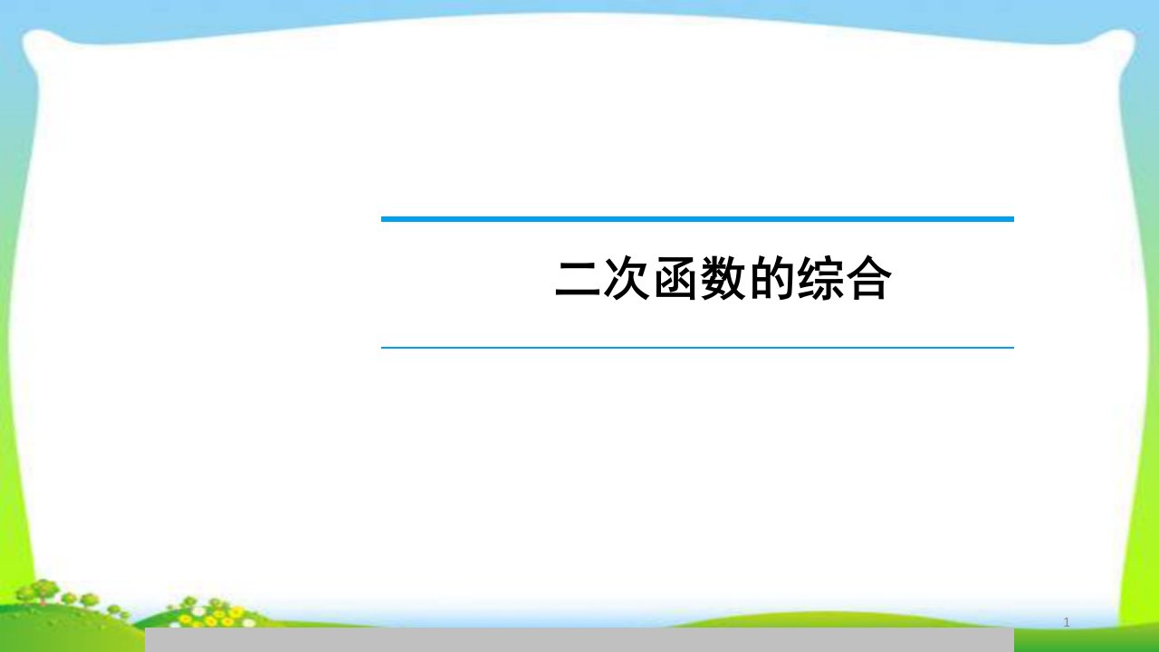 中考数学精讲精练总复习专题二次函数的综合完美课件