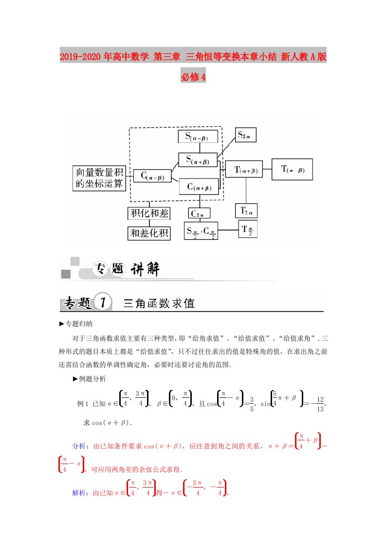 2019-2020年高中数学