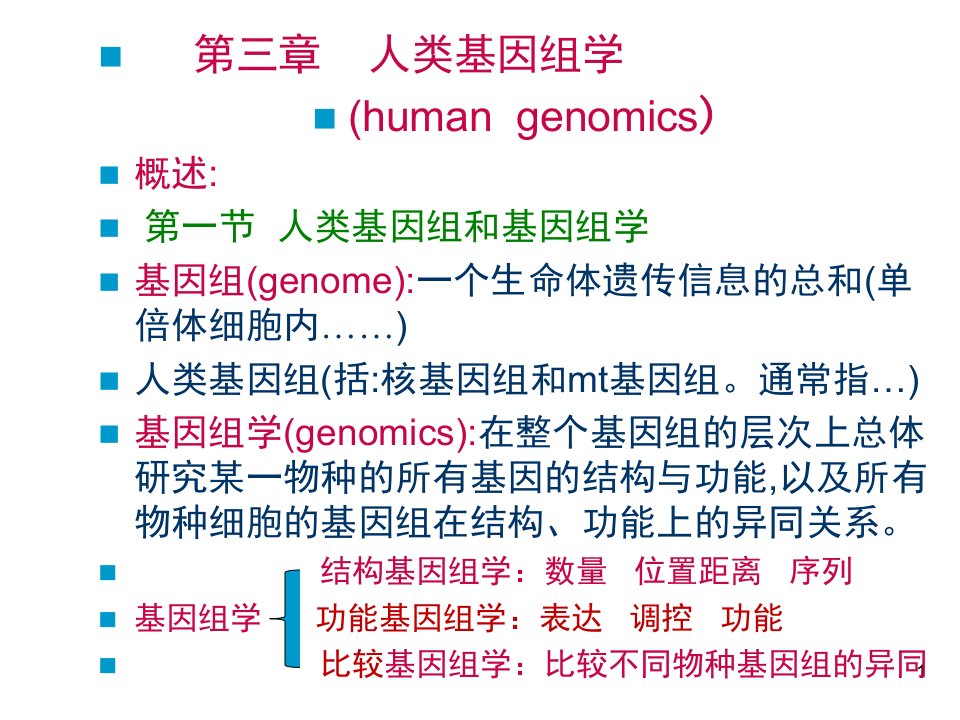 w3章人类基因组学