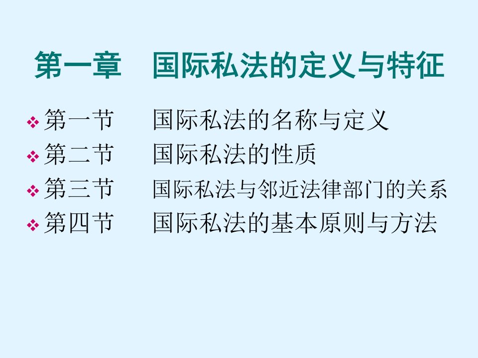 国际私法学完整版课件