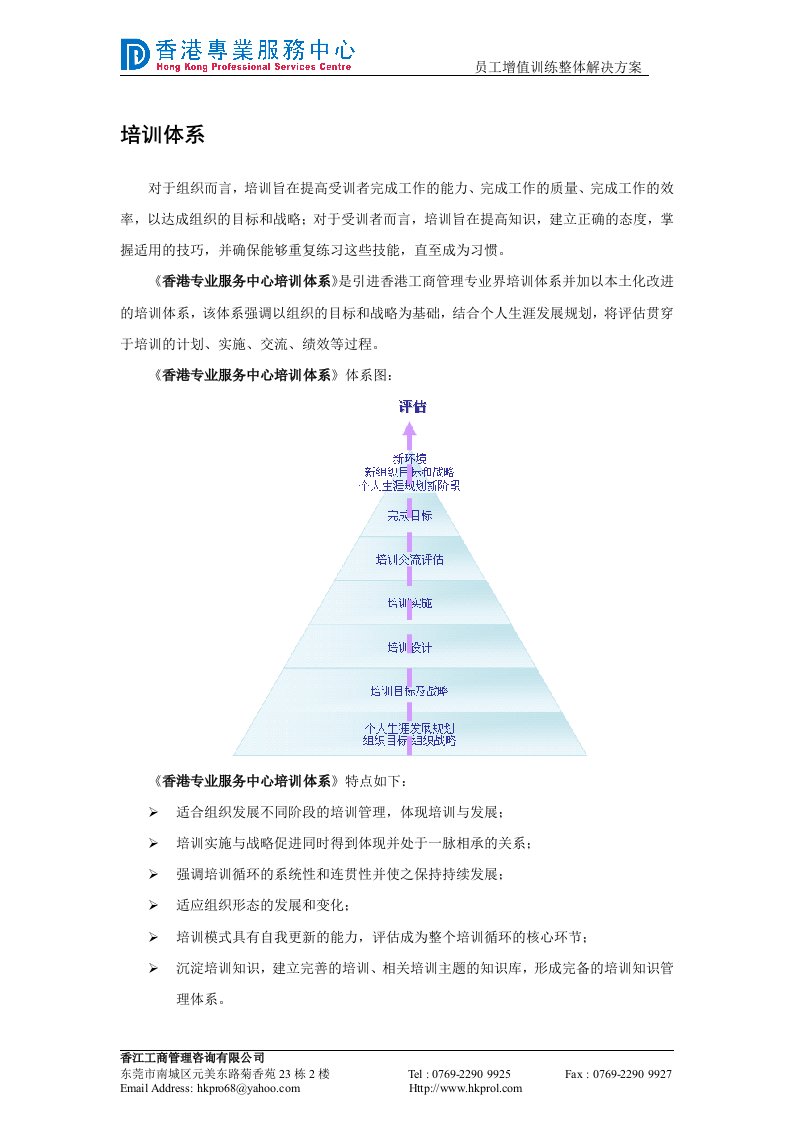 员工增值训练整体解决方案