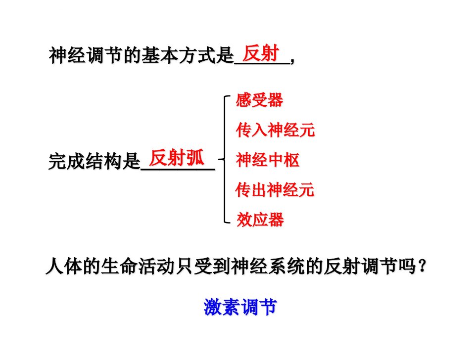 北师大版七年级生物下册激素调节ppt课件