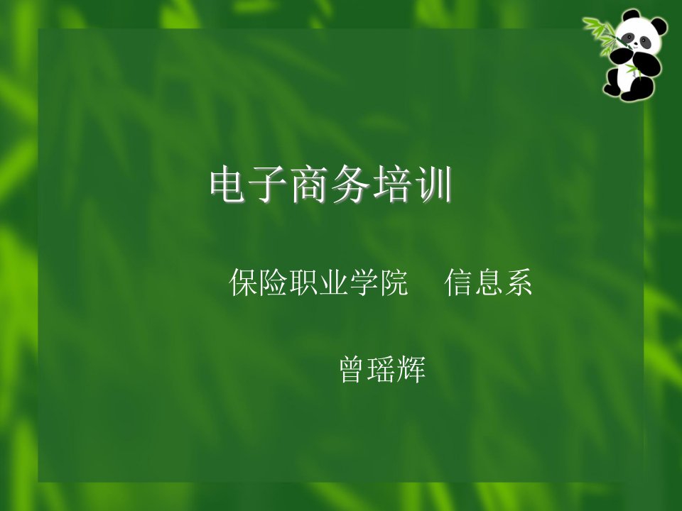 电子商务的支付技术培训课程