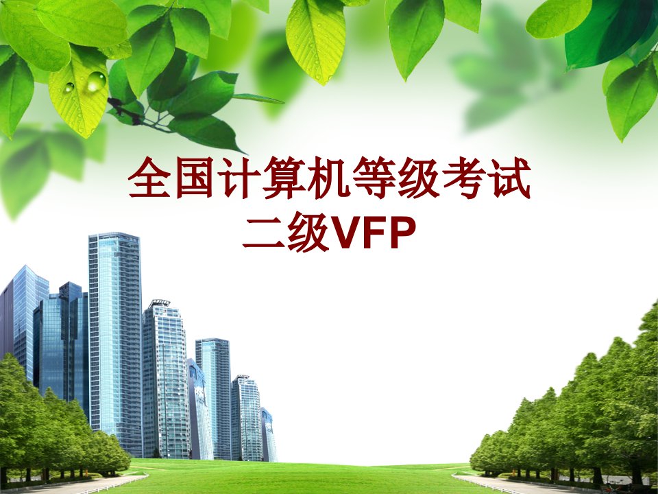 VFP计算机二级查询与视图课件