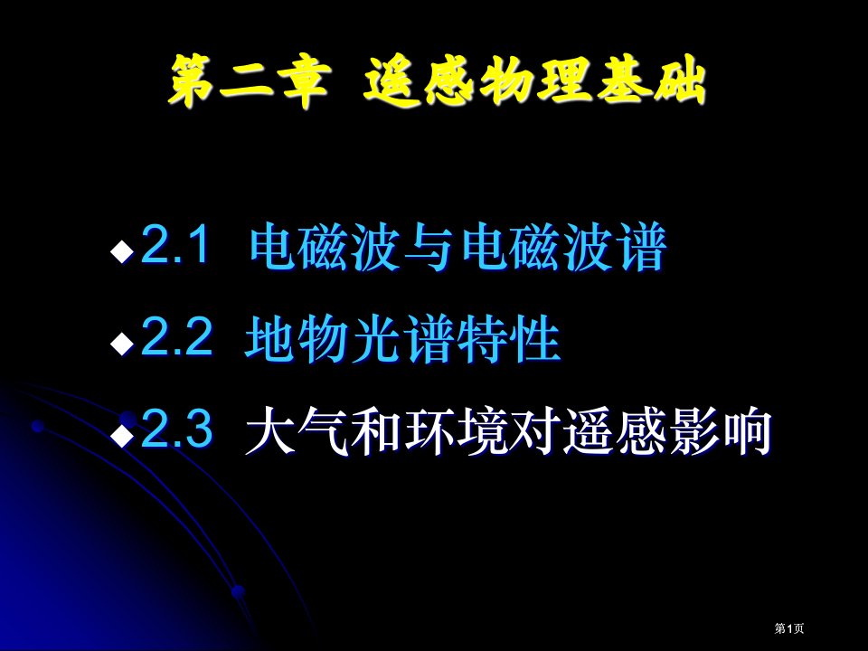 遥感物理基础公开课一等奖优质课大赛微课获奖课件