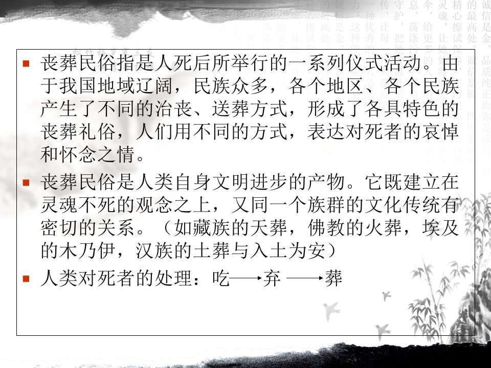 丧葬民俗文化ppt课件