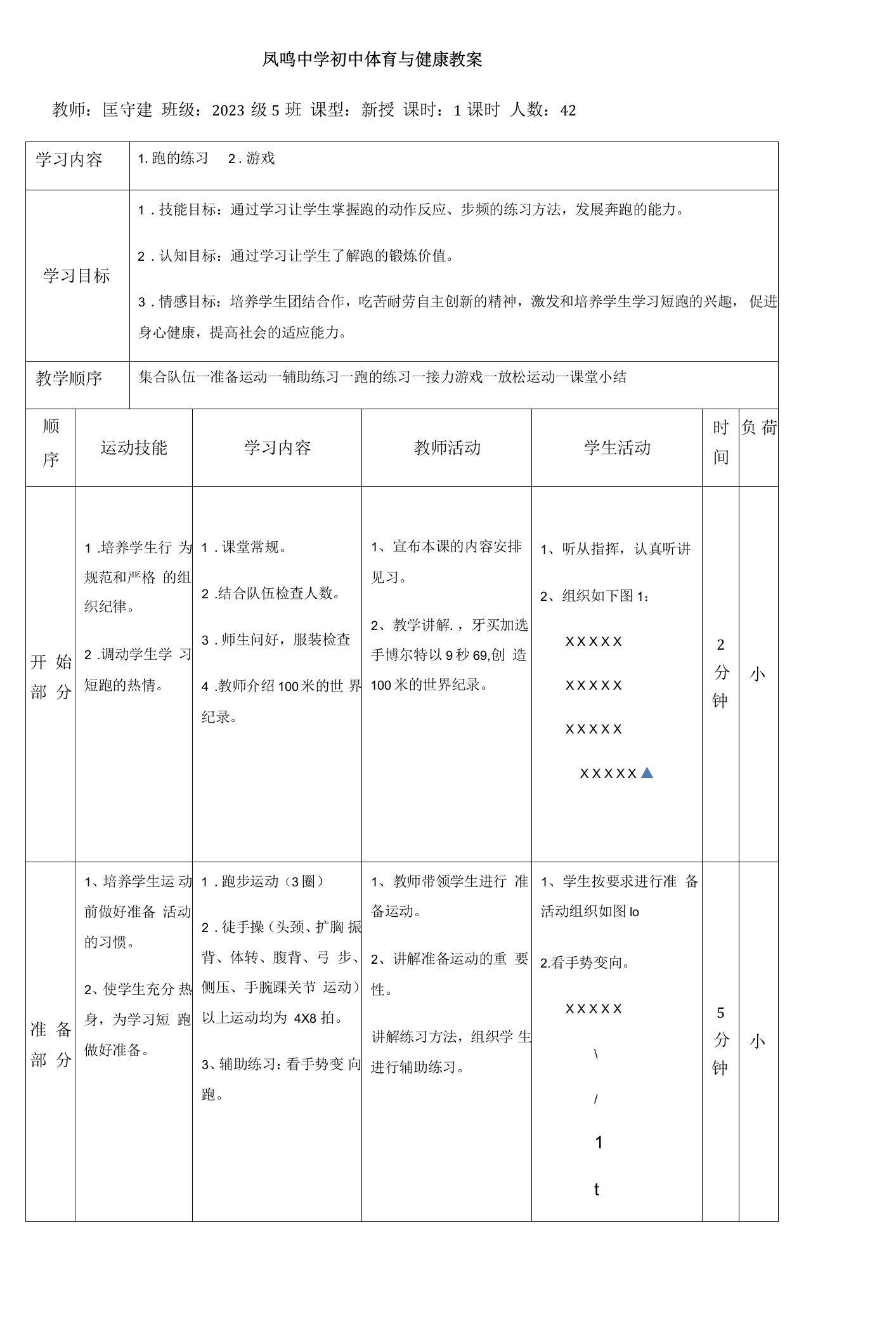 初中体育与健康人教7～9年级第5章