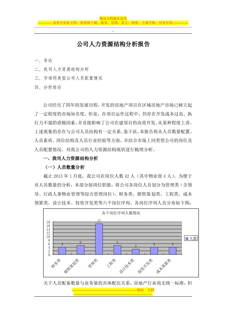 公司人力资源结构分析报告