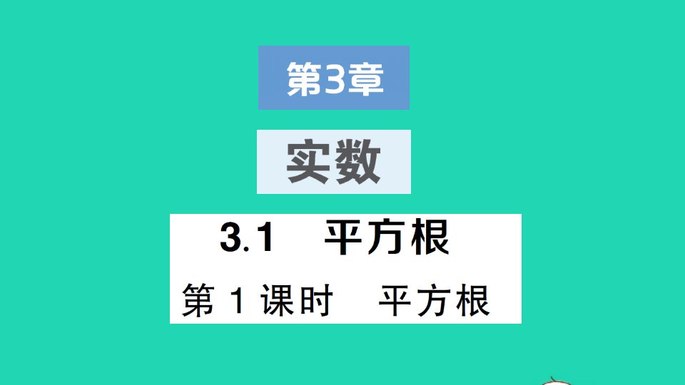 八年级数学上册第3章实数3.1平方根第1课时平方根经典题型展示课件新版湘教版