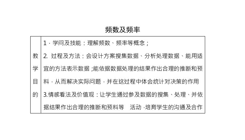 八年级数学下册第5章数据的频数分布51频数与频率第1课时教案新版湘教版1