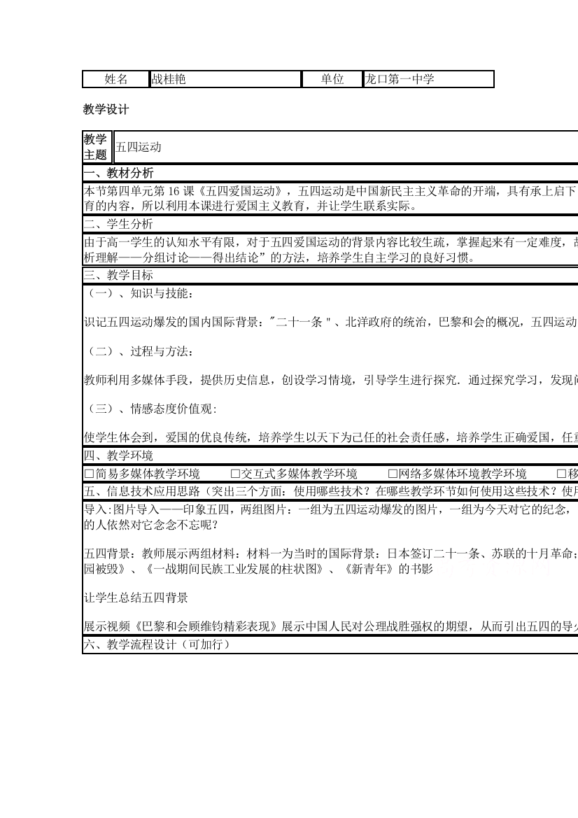 2015年山东教师全员远程研修优秀作业