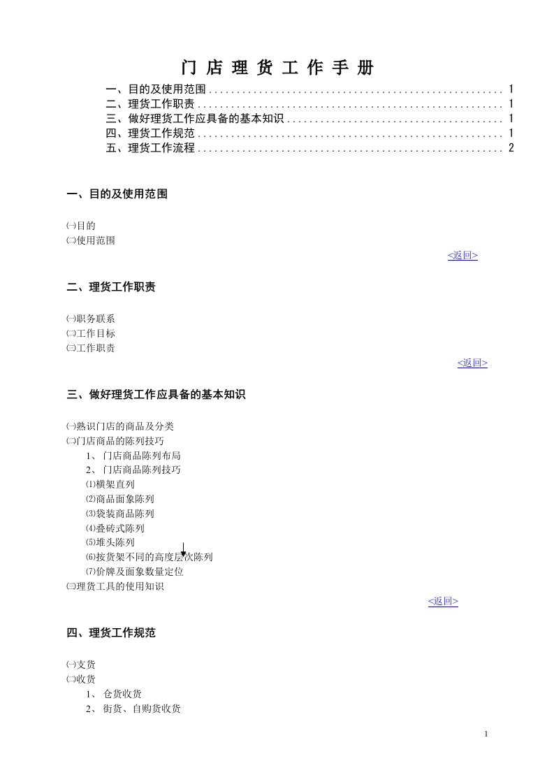 《某知名零售连锁机构营运手册-门店理货工作手册》(doc)-超市连锁