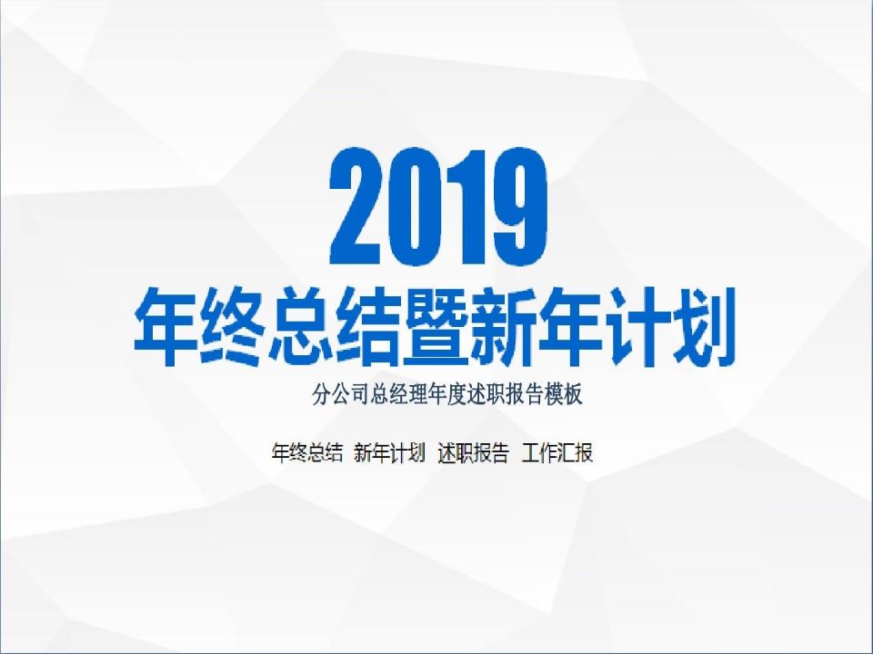 分公司总经理年度述职报告模板