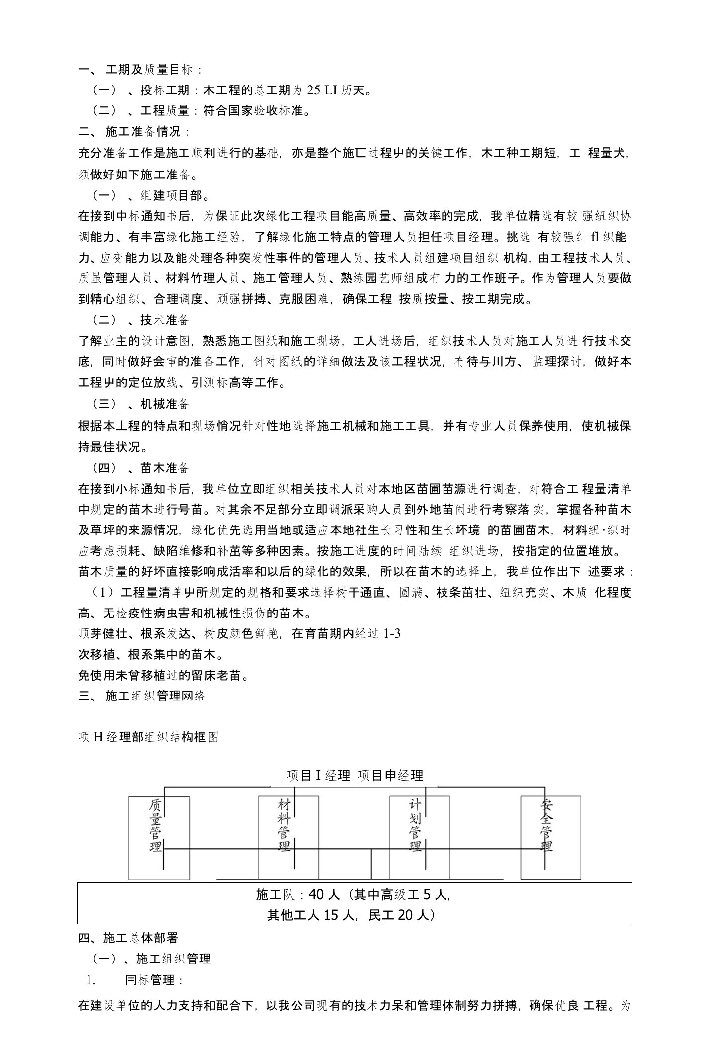 绿化施工组织实施方案