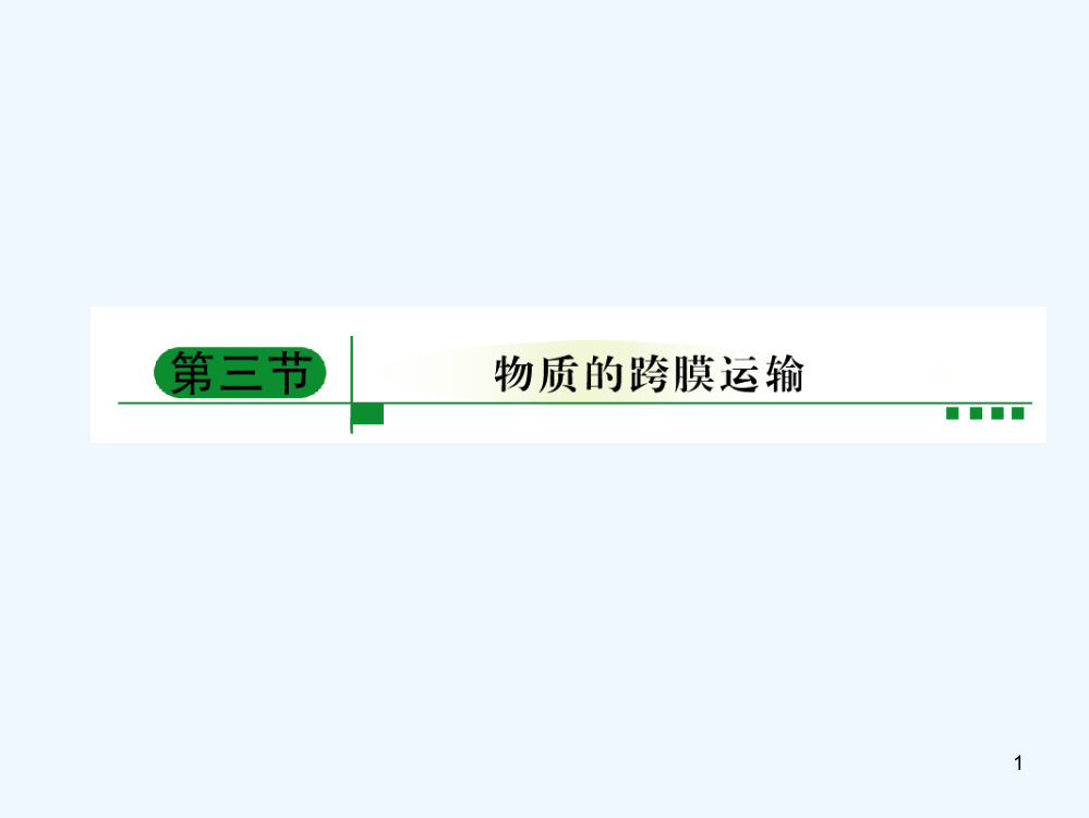 物质的跨膜运输-PPT课件