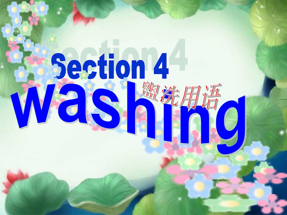 幼儿园英语section