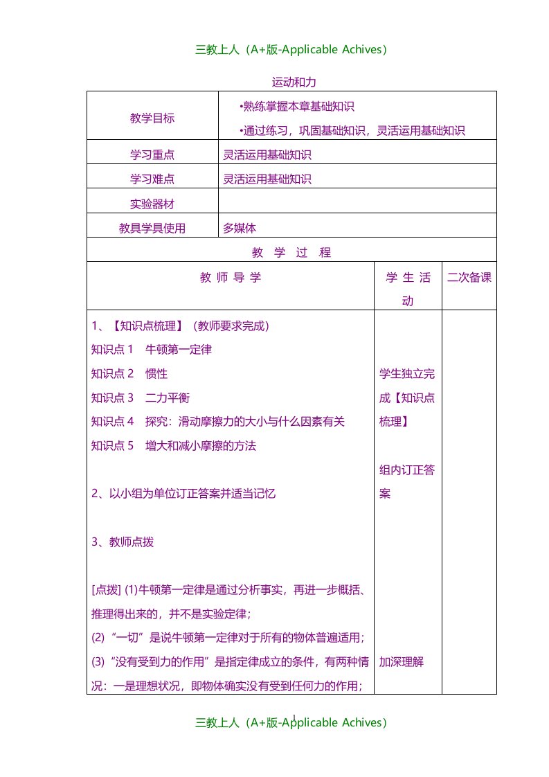 山东省泰安市岱岳区泰山菁华双语学校新人教版初中八年级物理下册