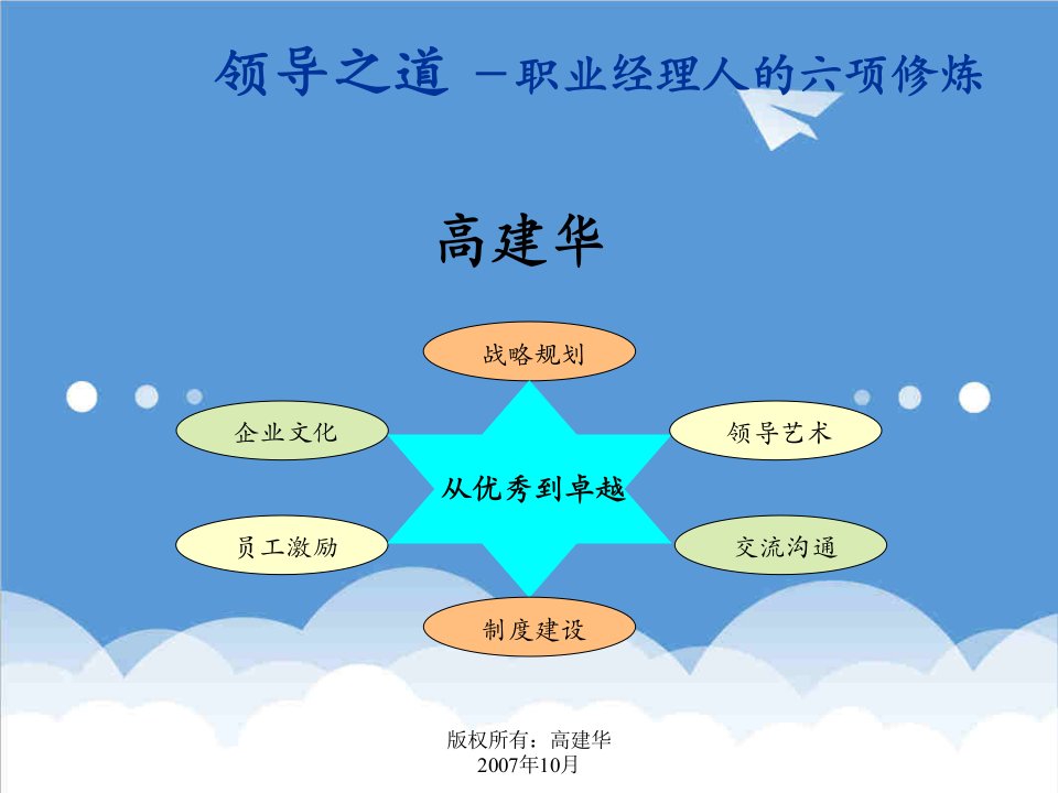 领导管理技能-领导之道高建华1