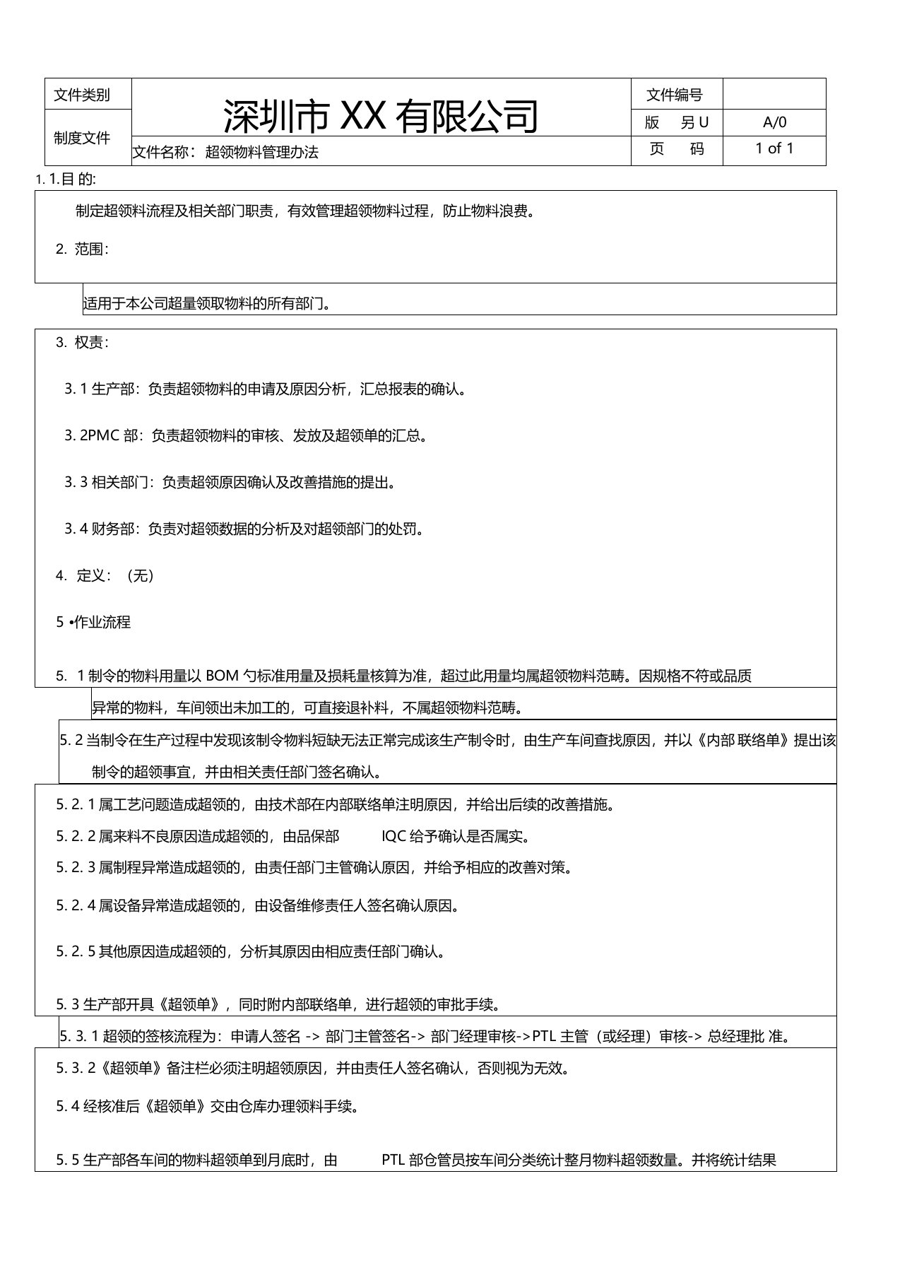 超领物料管理办法