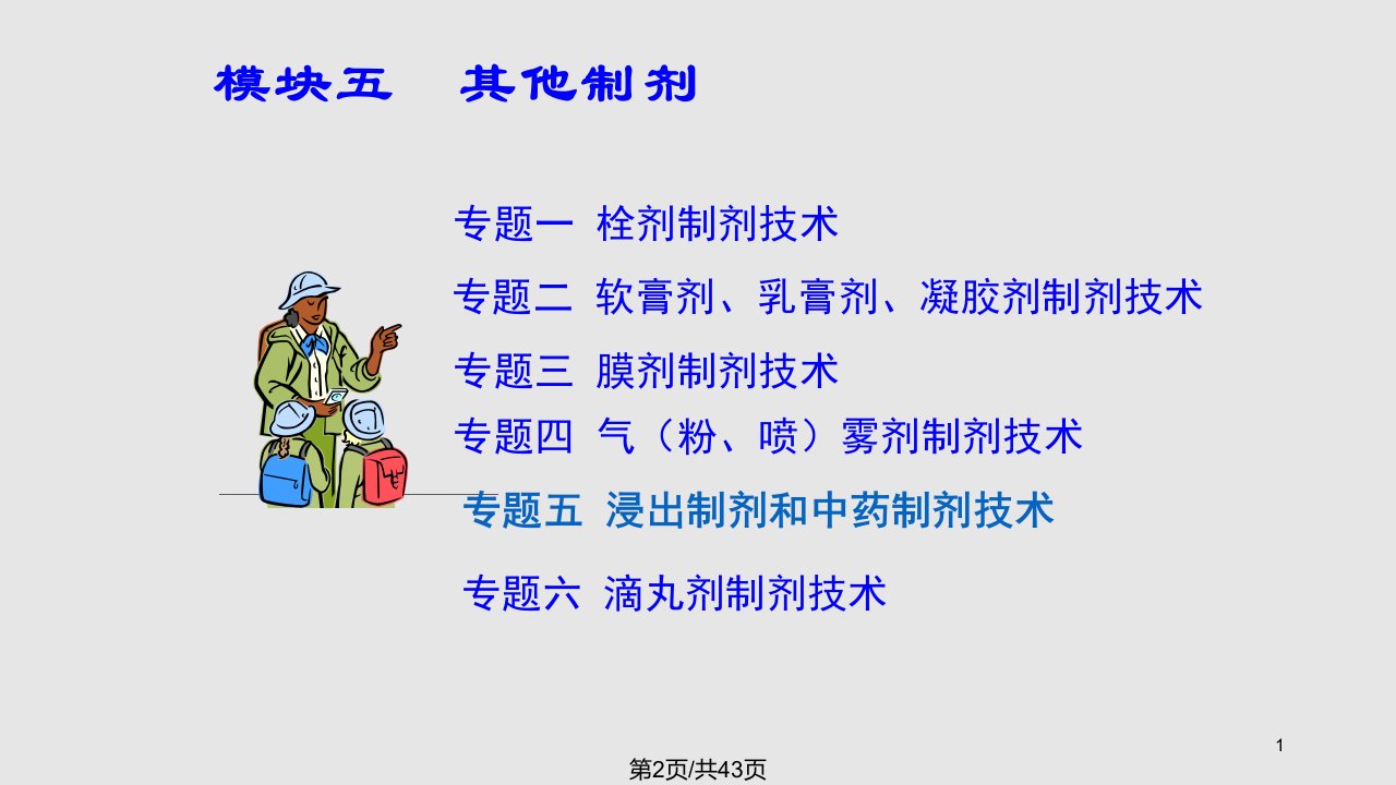 药物制剂技术于广华模块五其他制剂专题五浸出制剂和中药制剂技术