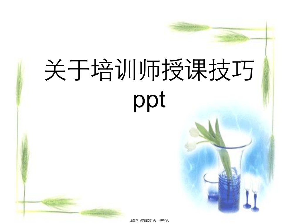 培训师授课技巧ppt课件