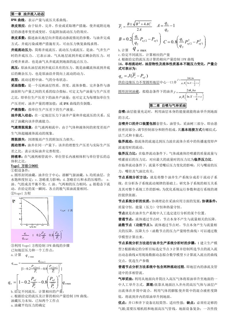 采油工程知识点整理