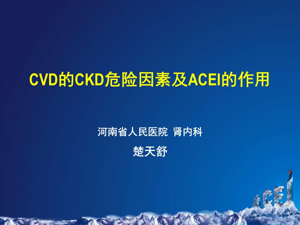 [医药卫生]CVD的CKD危险因素及ACEI的作用