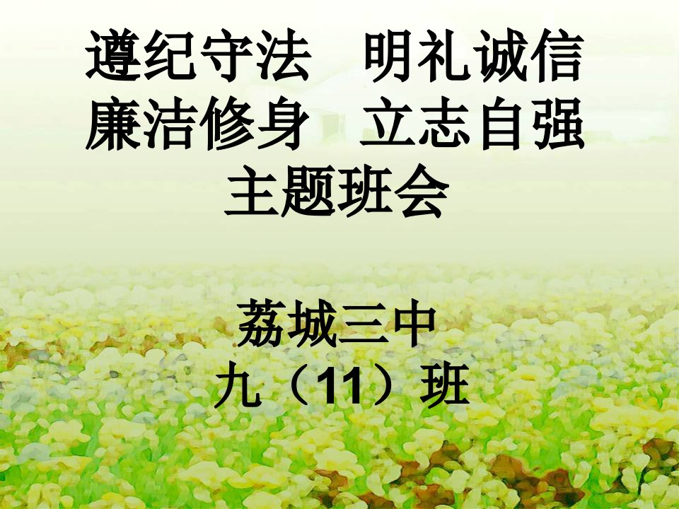 主题班会课件-课件（PPT·精·选）