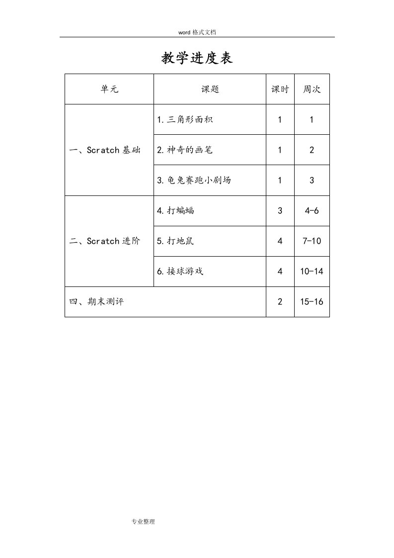 《信息技术》教学案[六年级下]scratch软件应用