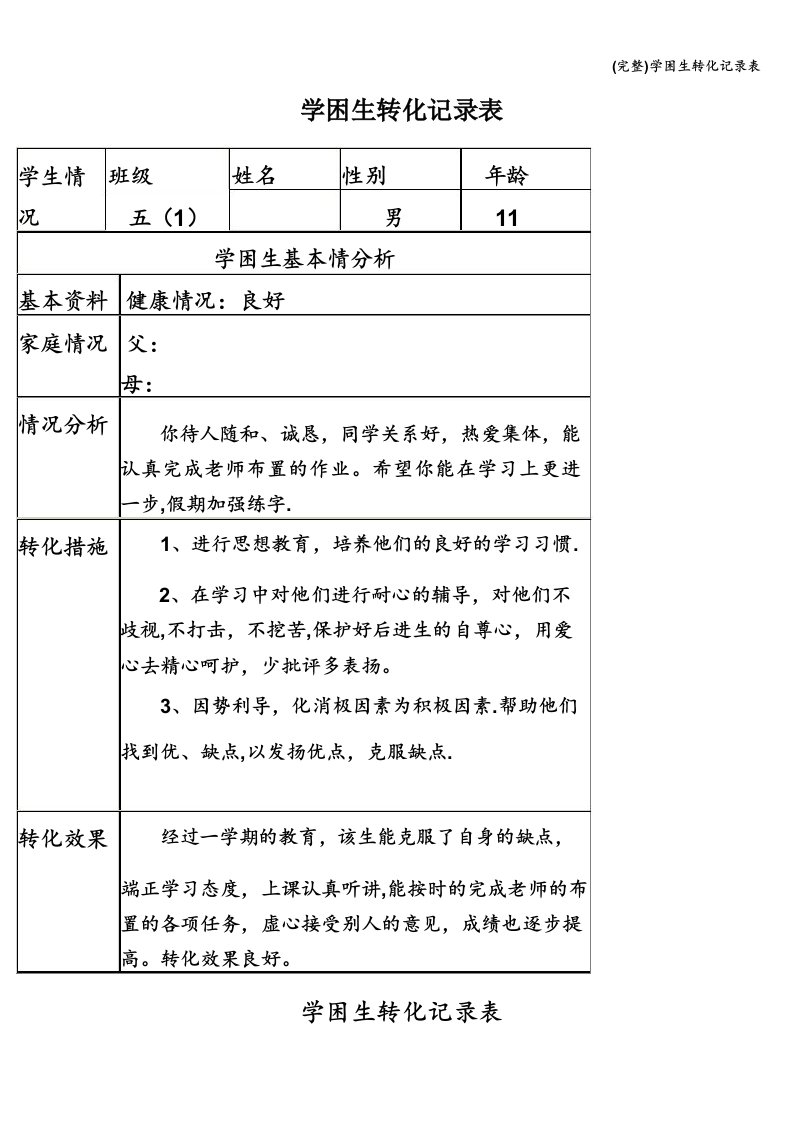 (完整)学困生转化记录表