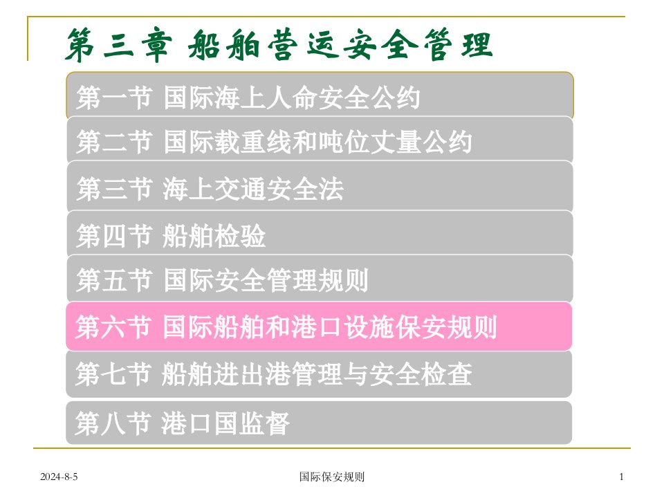 第五节：ISPS规则