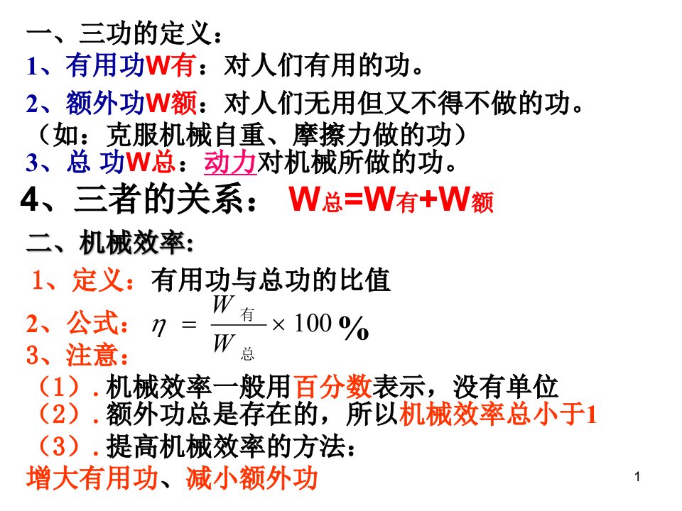 苏教版物理九年级上册§11.5机械效率课件