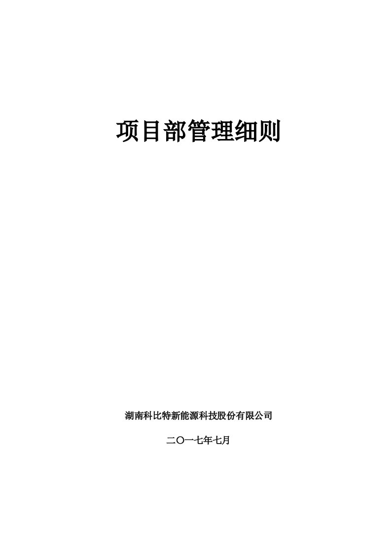 管理制度-项目部管理制度及实施细则征询意见稿67页