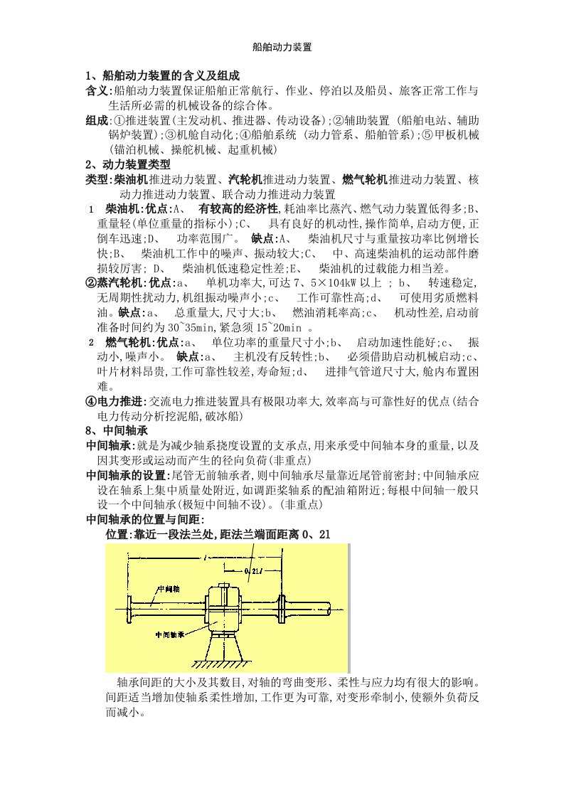 船舶动力装置