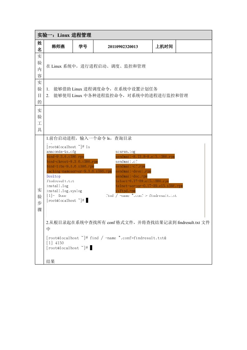 linux进程启动调度监控和管理