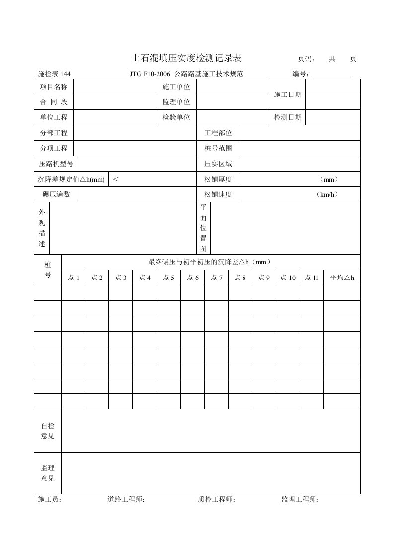 施检表144