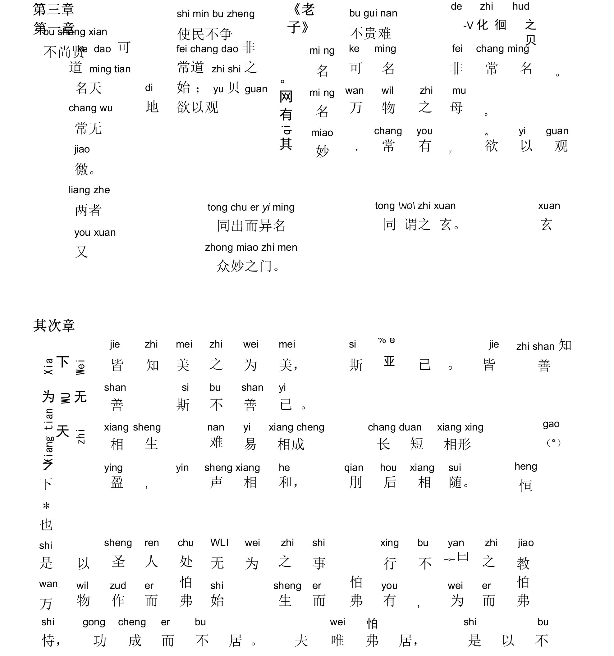 老子道德经全文带拼音