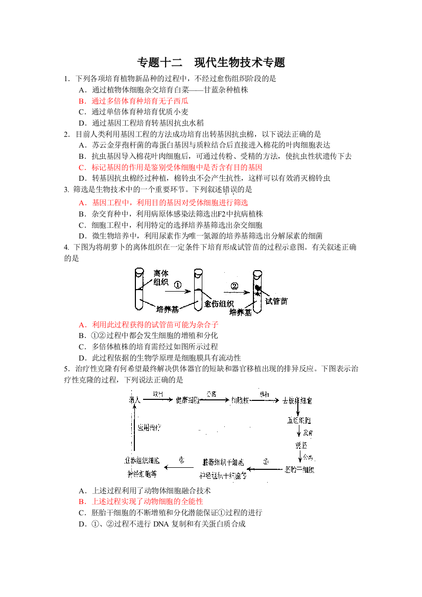 专题十二