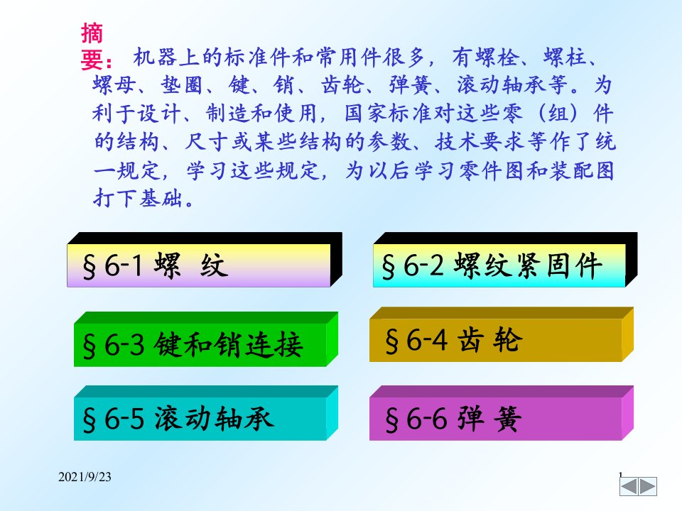 机械制图与CAD标准件与常用件