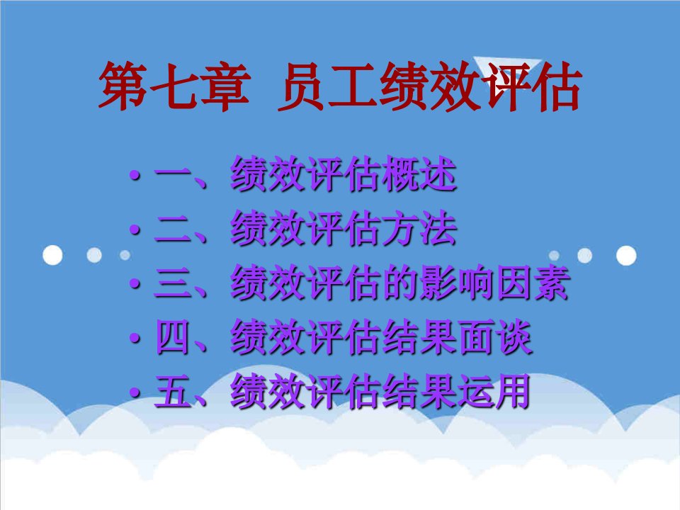 员工管理-第七章员工绩效评估人力资源管理华东理工大学黄维德