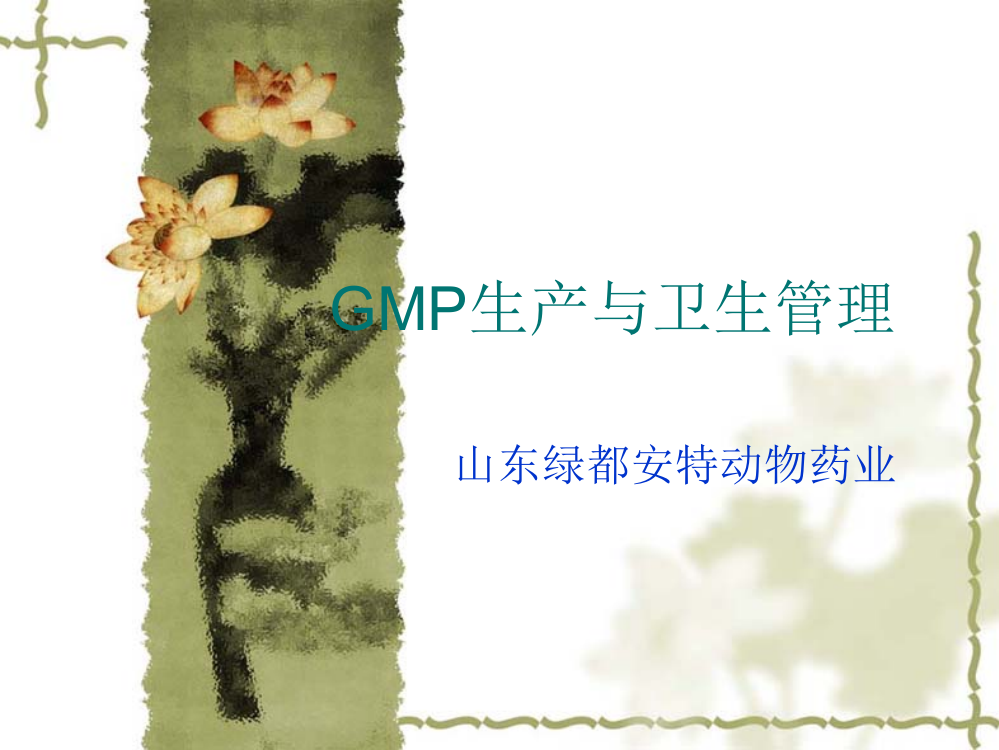 兽药GMP的生产培训