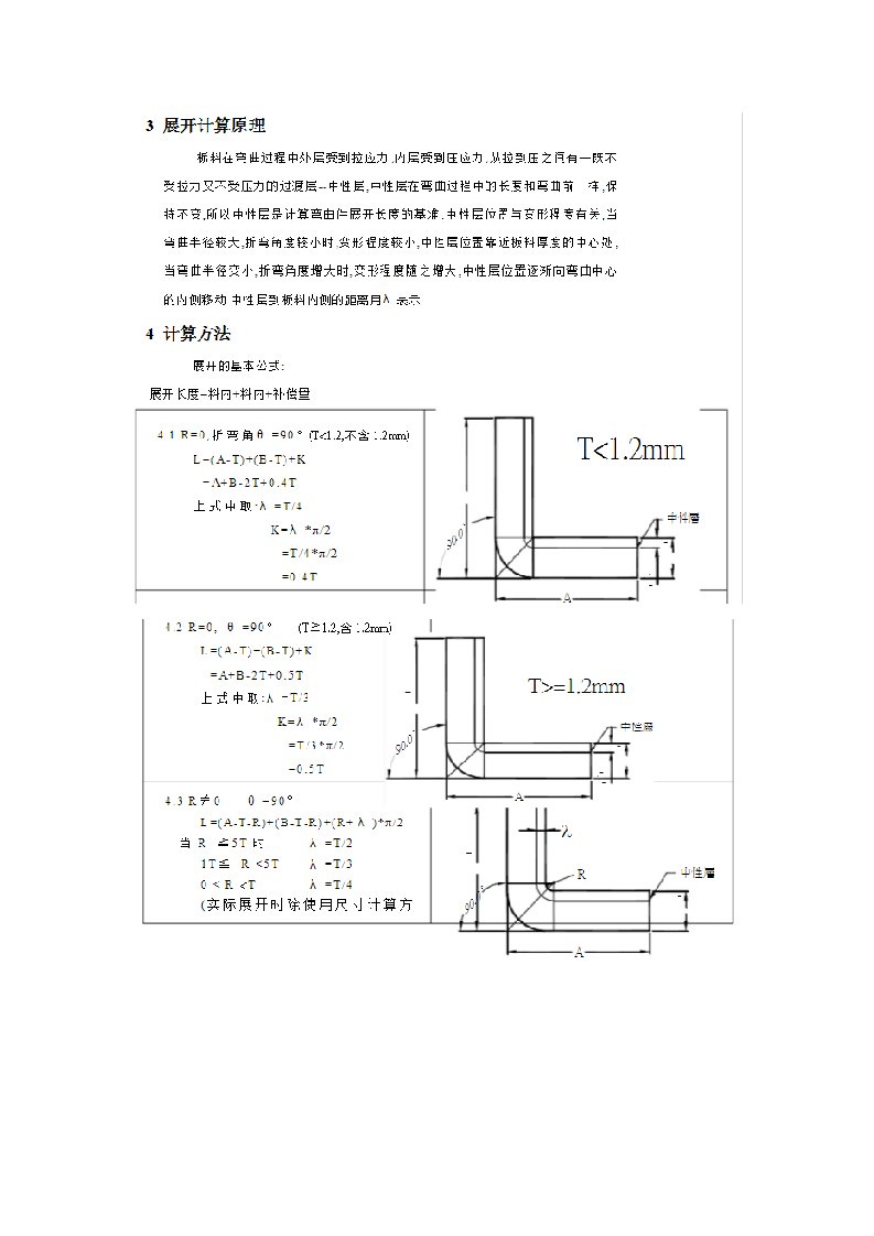 钣金折弯计算