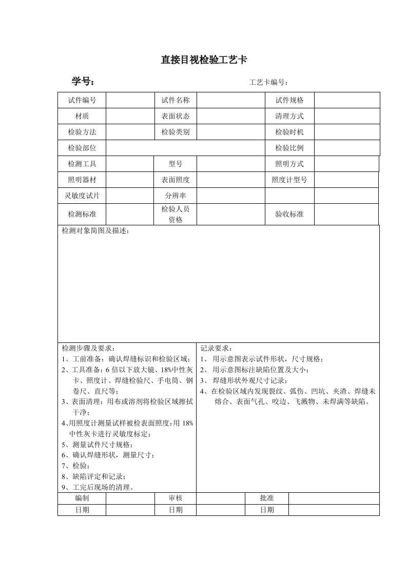 空白目视检验工艺卡zuo