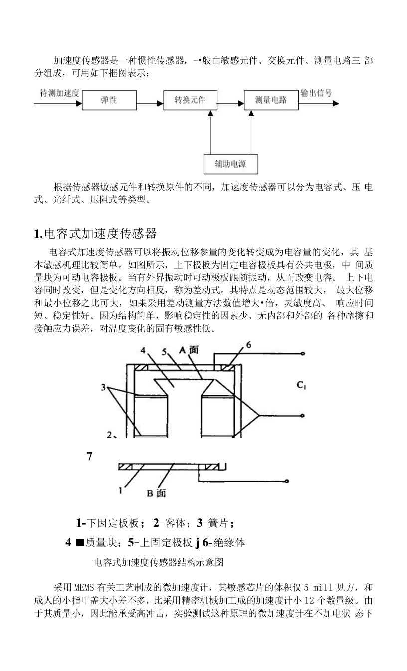 微型加速度传感器原理